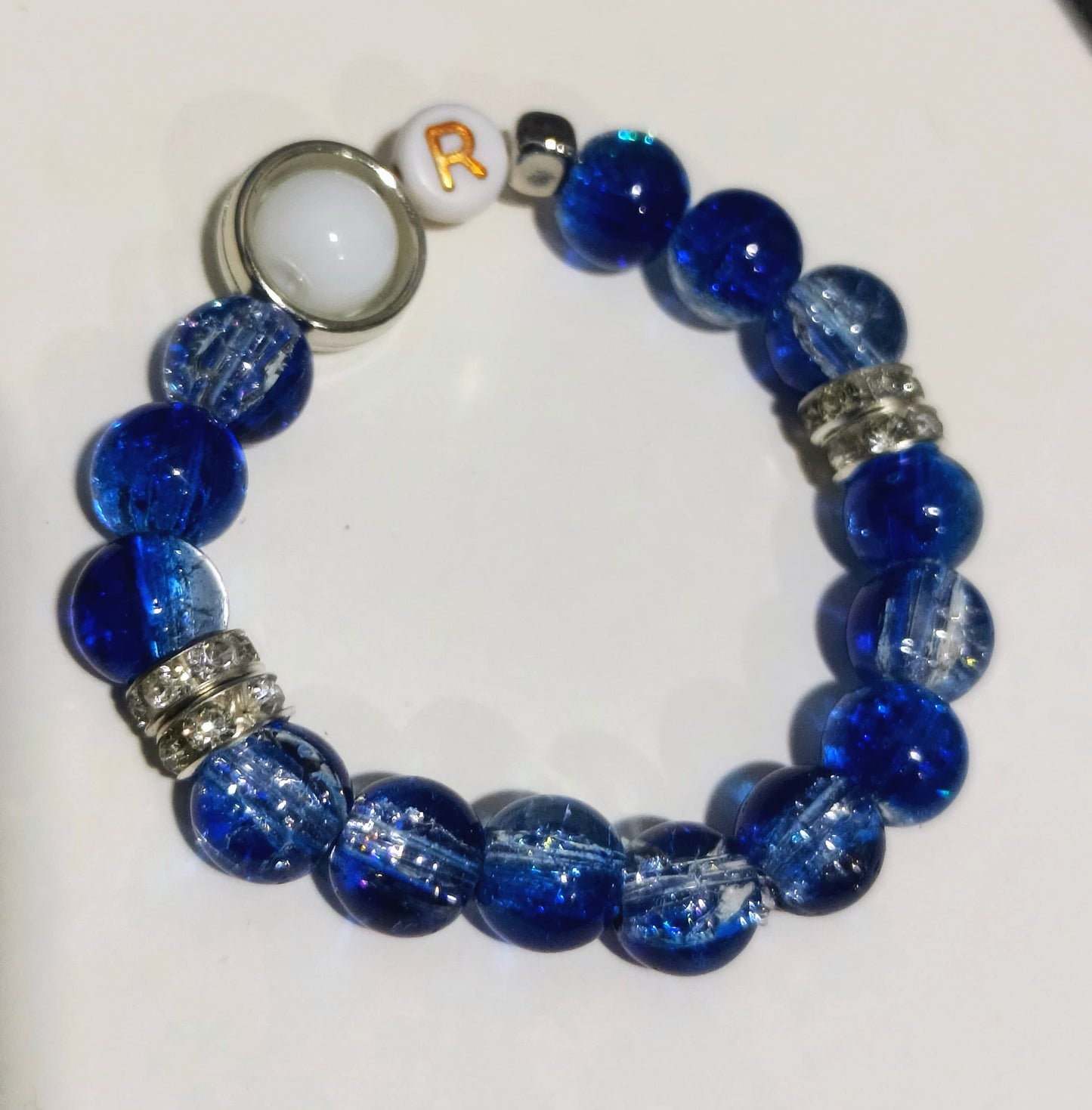 Amethyst Initial Charm Bracelet