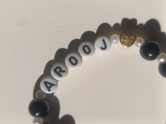 Midnight Pearl Custom Charm Bracelet