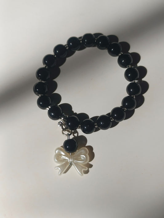 Black & white trio bracelet set