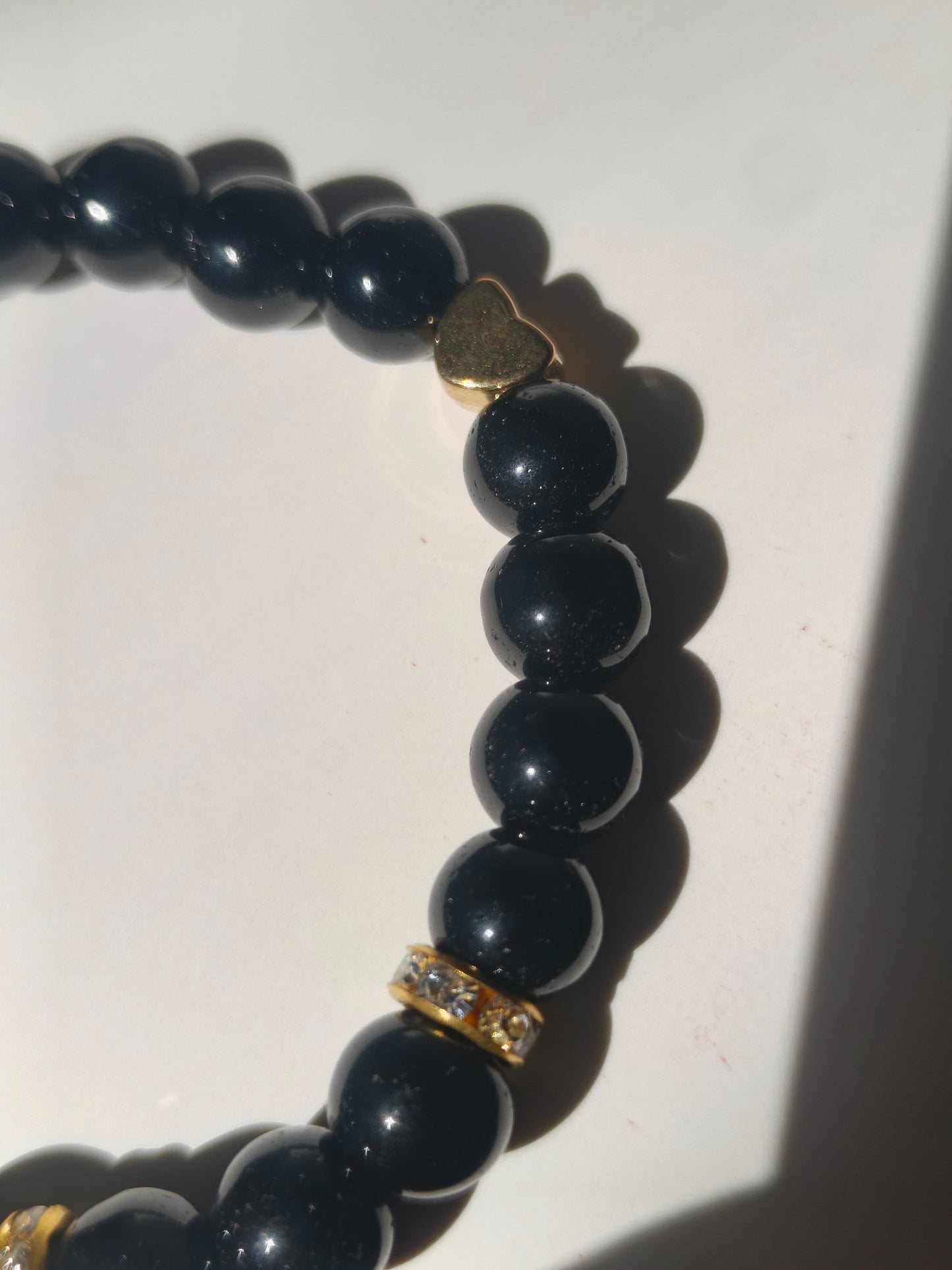 Midnight Bloom Beaded Bracelet